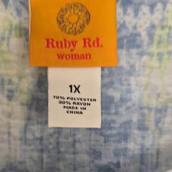 Ruby Rd. Multicolor Patterned Blouse - Picture 2 of 3